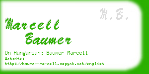 marcell baumer business card